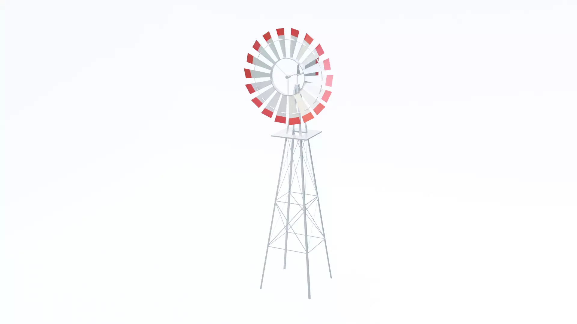Metal Frame Windmill Low-poly 3D model_0
