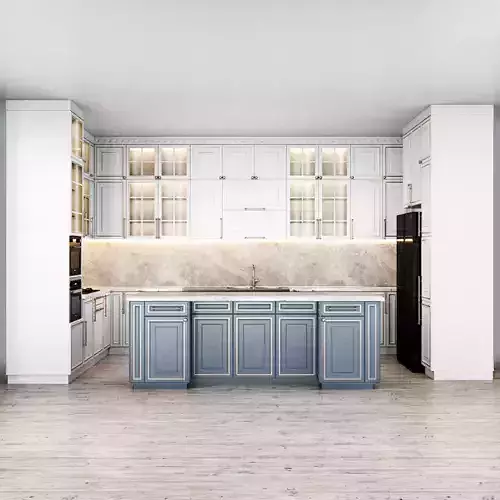 Neoclassical kitchen 3D model
