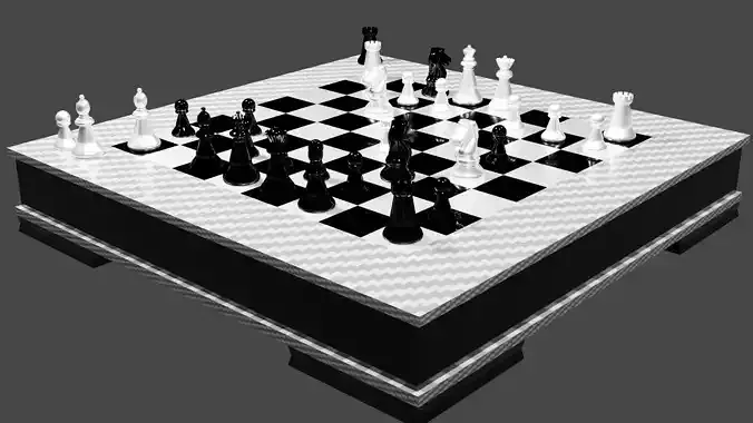 CHESS board with pieces