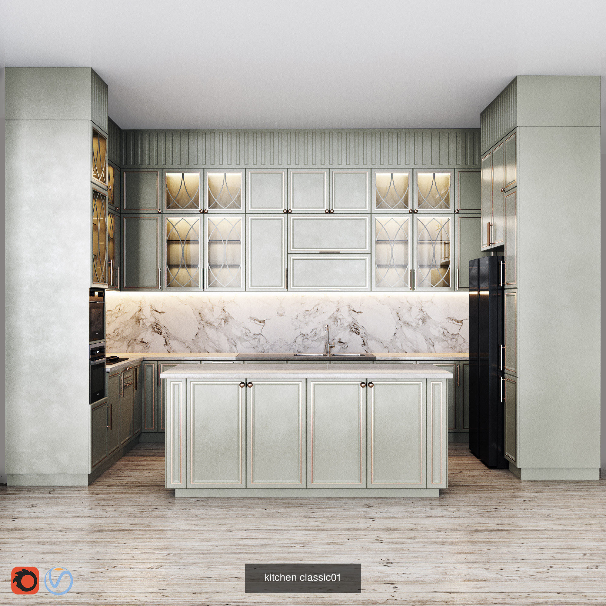 Kitchen- modern and Classic 3D Model Collection_8