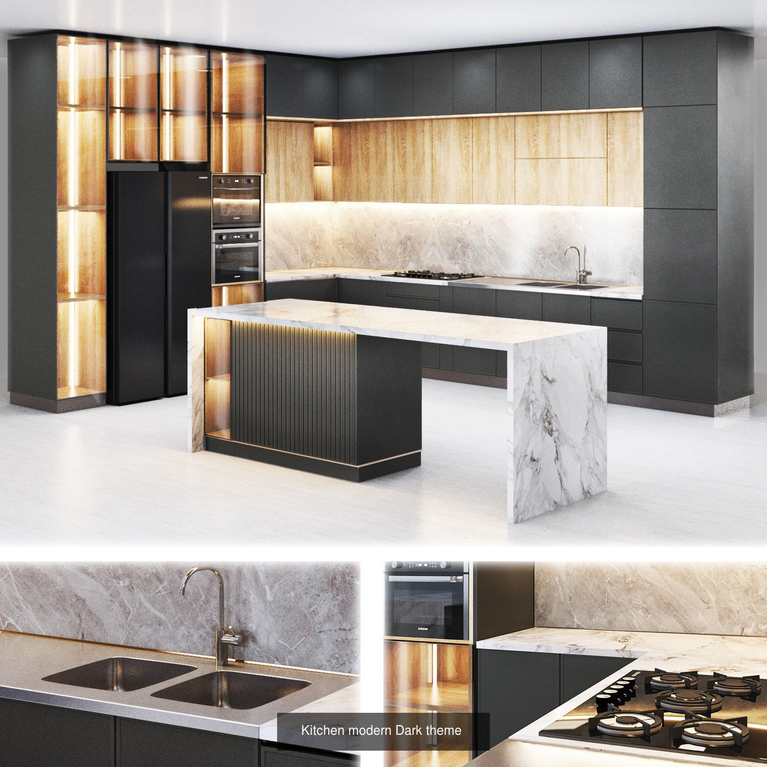 Kitchen- modern and Classic 3D Model Collection_4