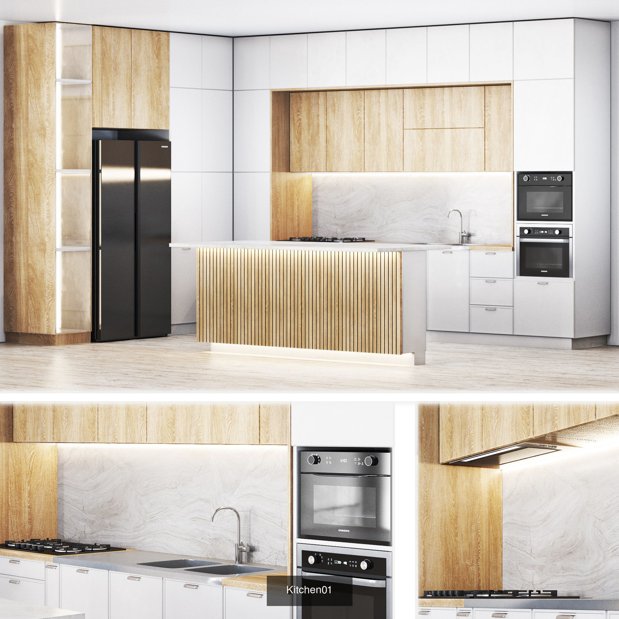 Kitchen- modern and Classic 3D Model Collection_5