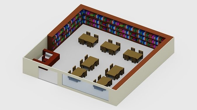 Voxel Library Low-poly 3D model