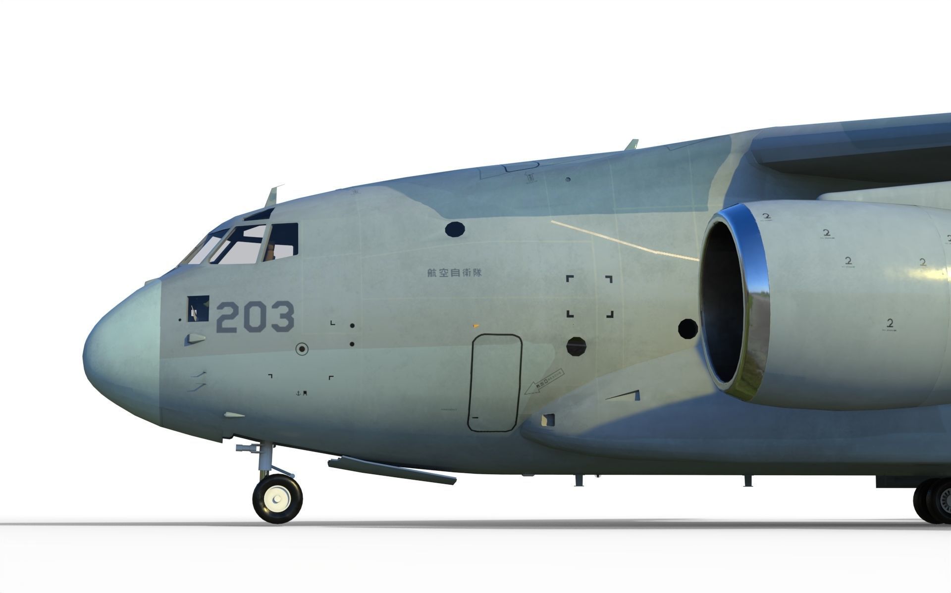 Kawasaki C-2 3D model_8
