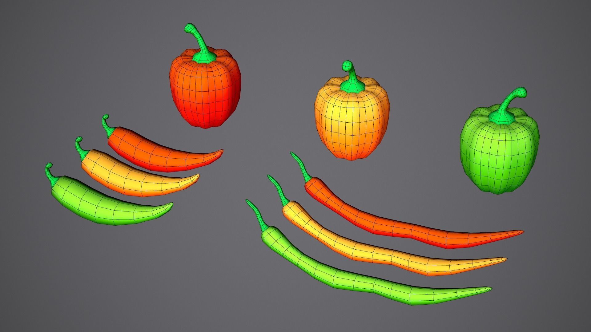 Peppers Toon Low-poly 3D model_3
