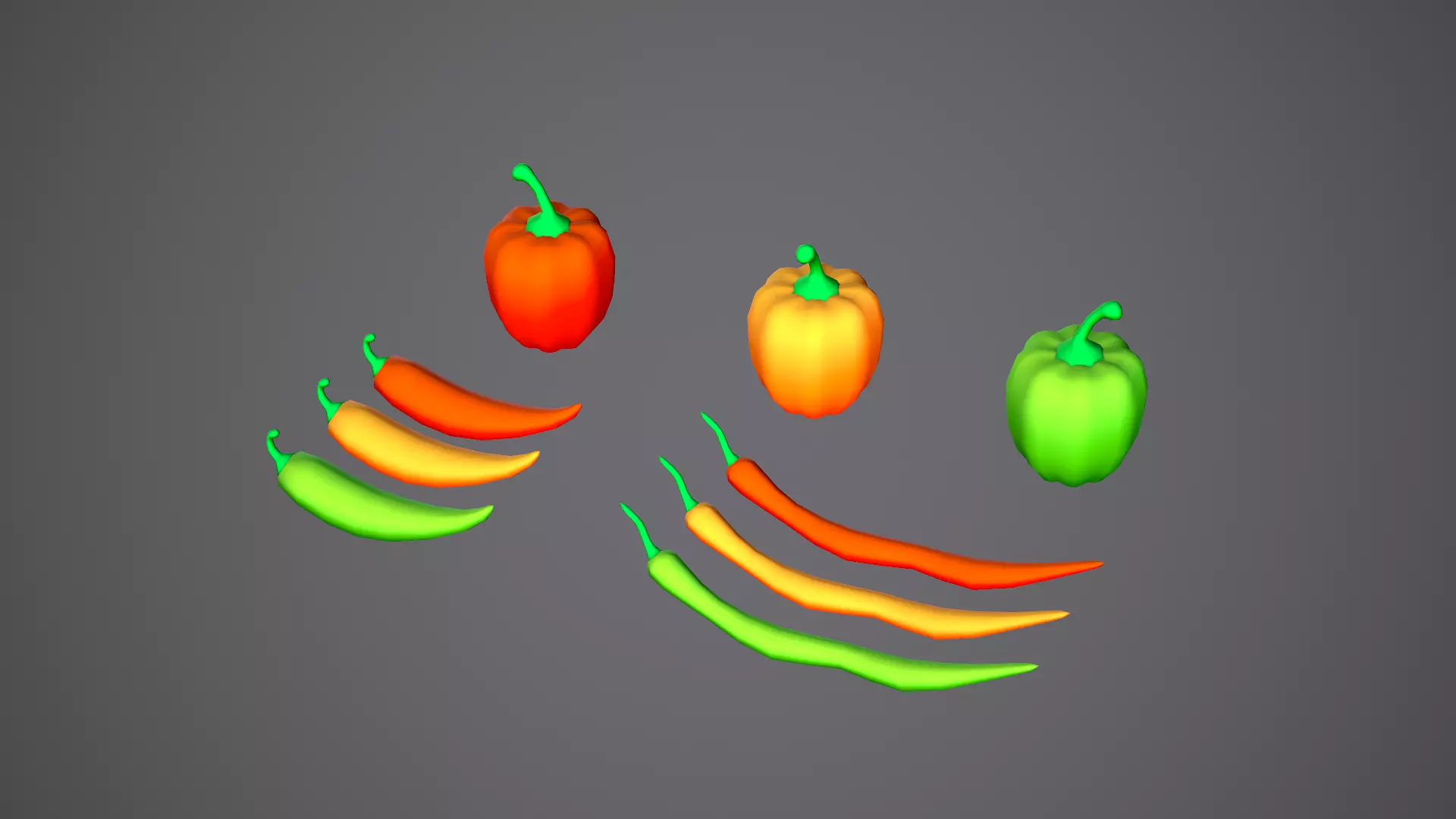 Peppers Toon Low-poly 3D model_0
