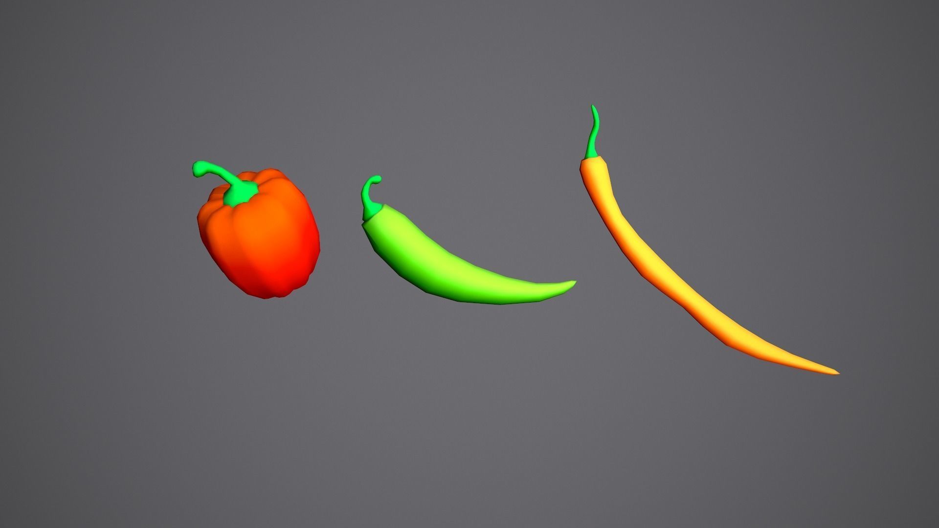 Peppers Toon Low-poly 3D model_11