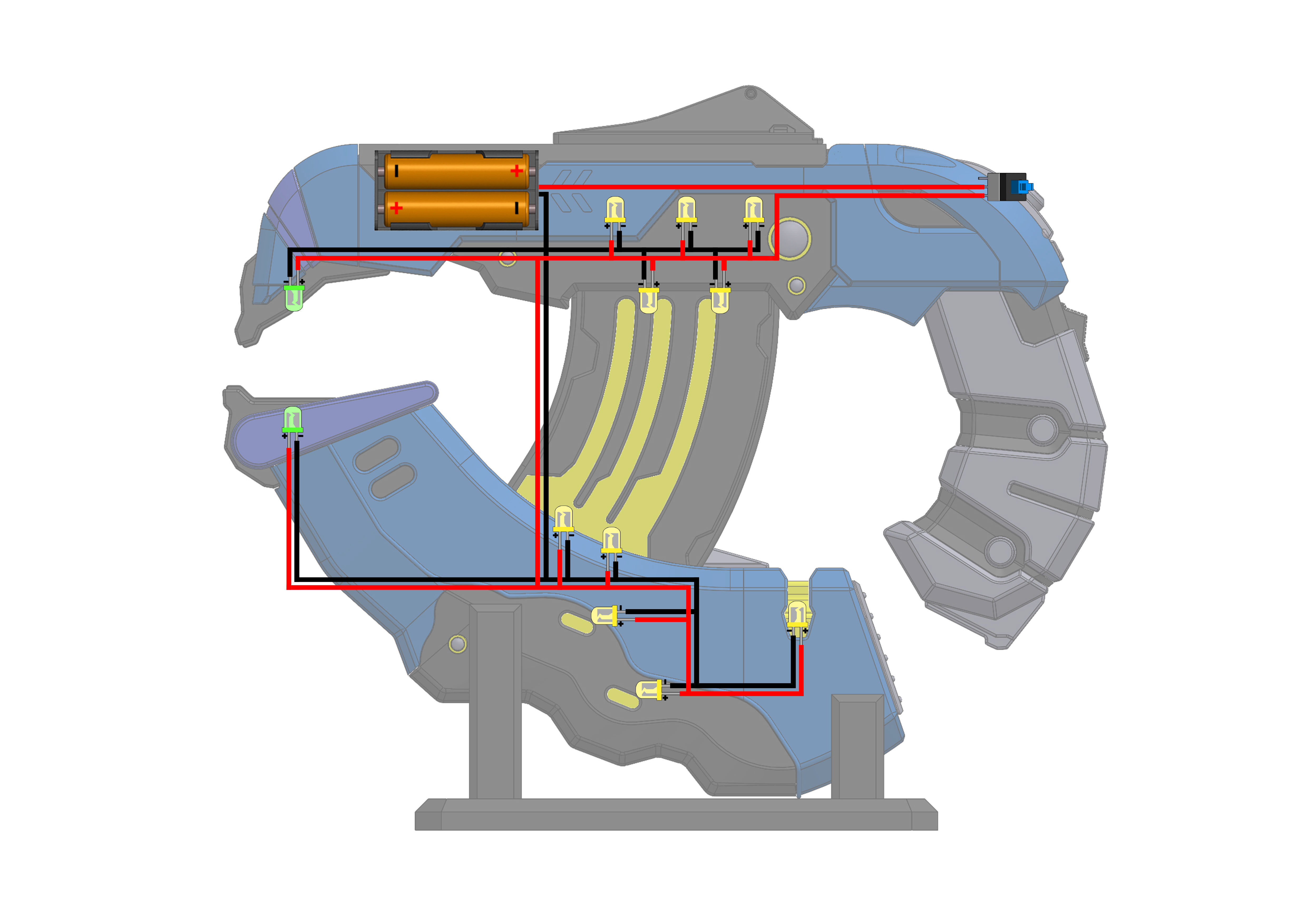 H2A Plasma Cannon - Halo - Printable 3d model - STL 3D print model_12