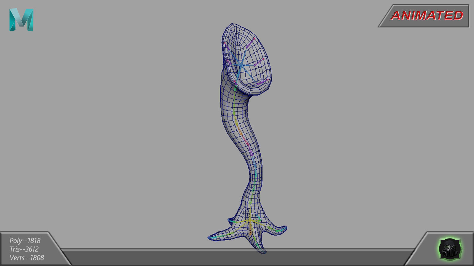 Alien flora - plant 26 Low-poly 3D model_9