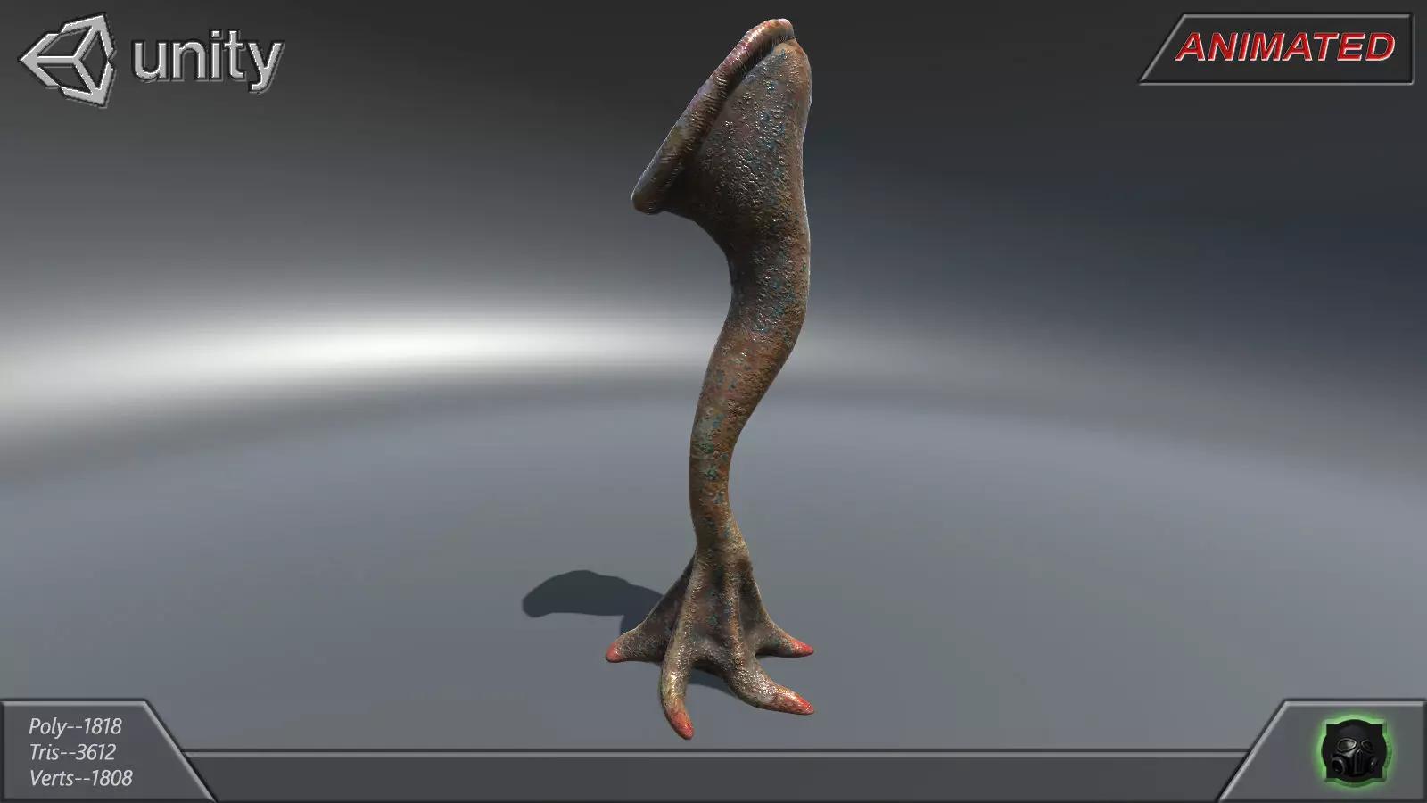 Alien flora - plant 26 Low-poly 3D model_0