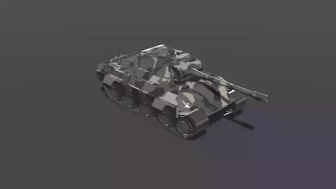 War Tank Low Poly Low-poly 3D model
