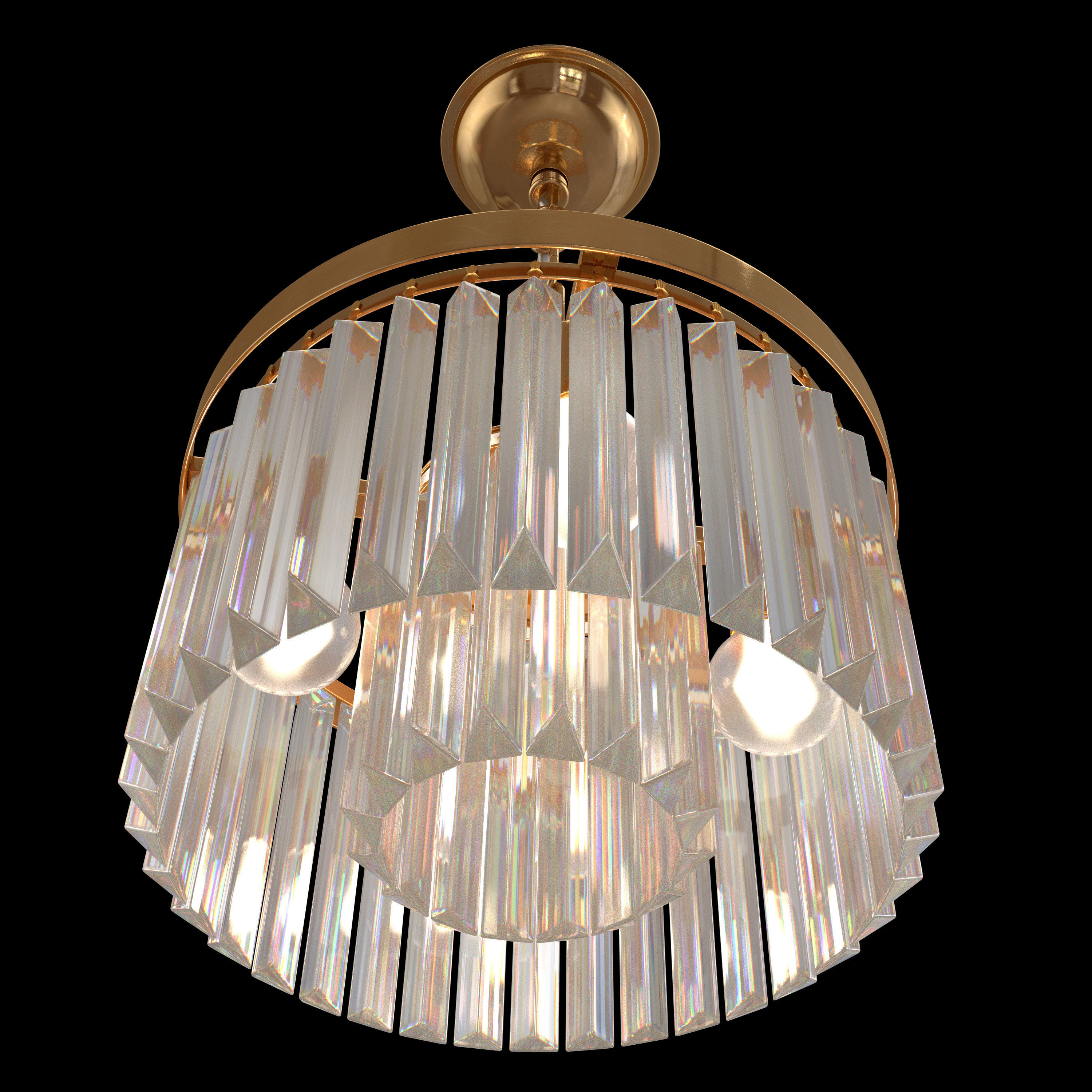 Cuaulans Modern Crystal Chandelier 3D model_5