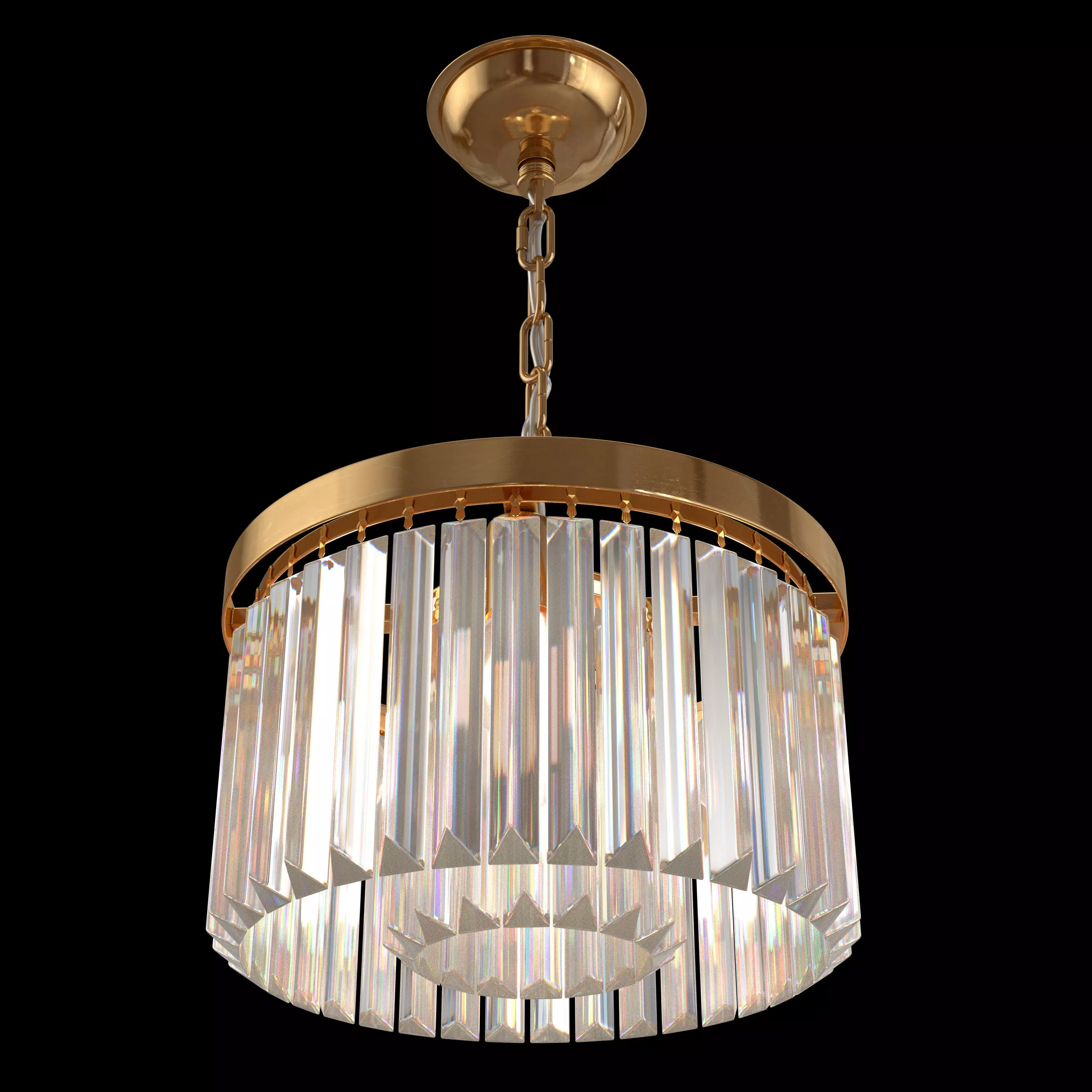 Cuaulans Modern Crystal Chandelier 3D model_0