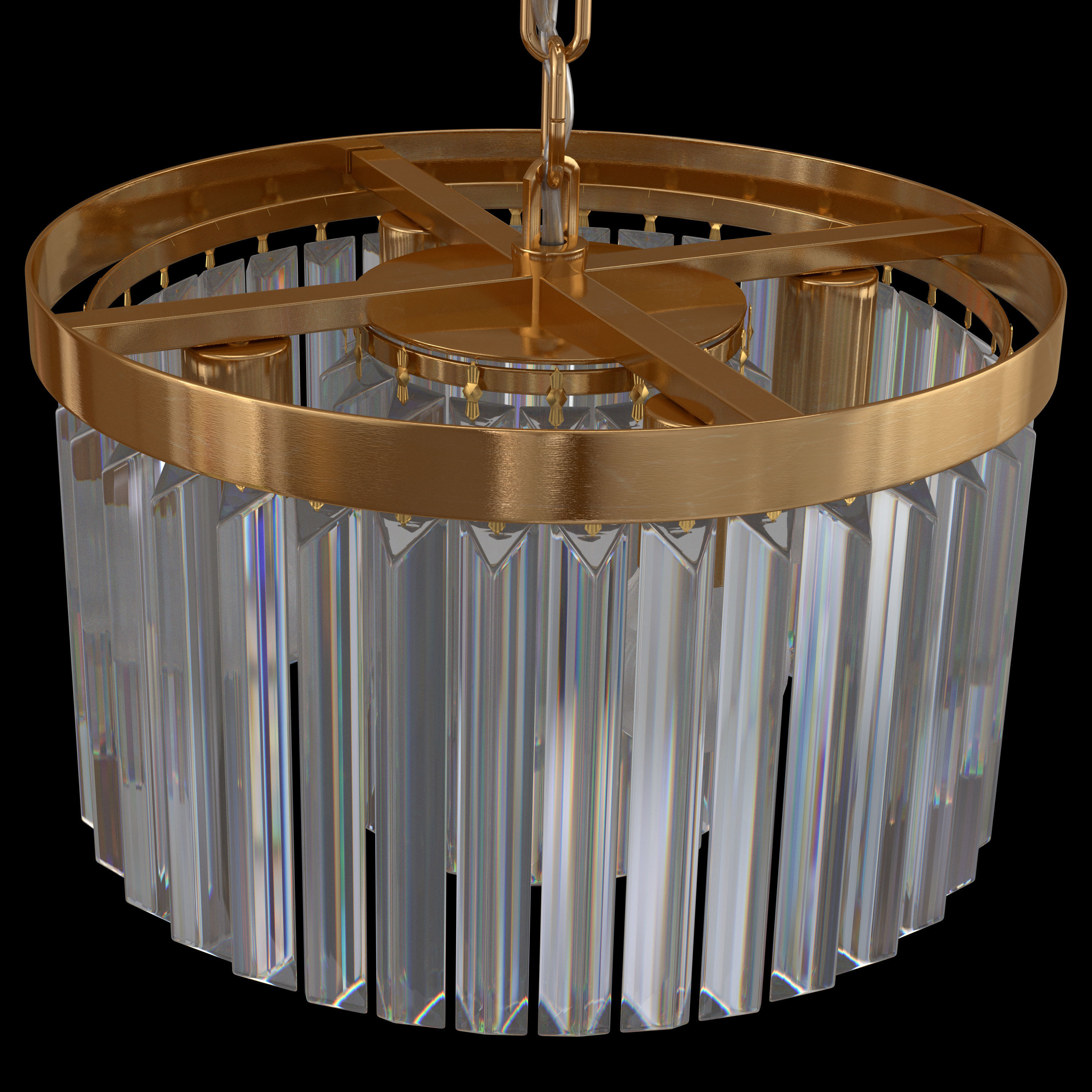 Cuaulans Modern Crystal Chandelier 3D model_7