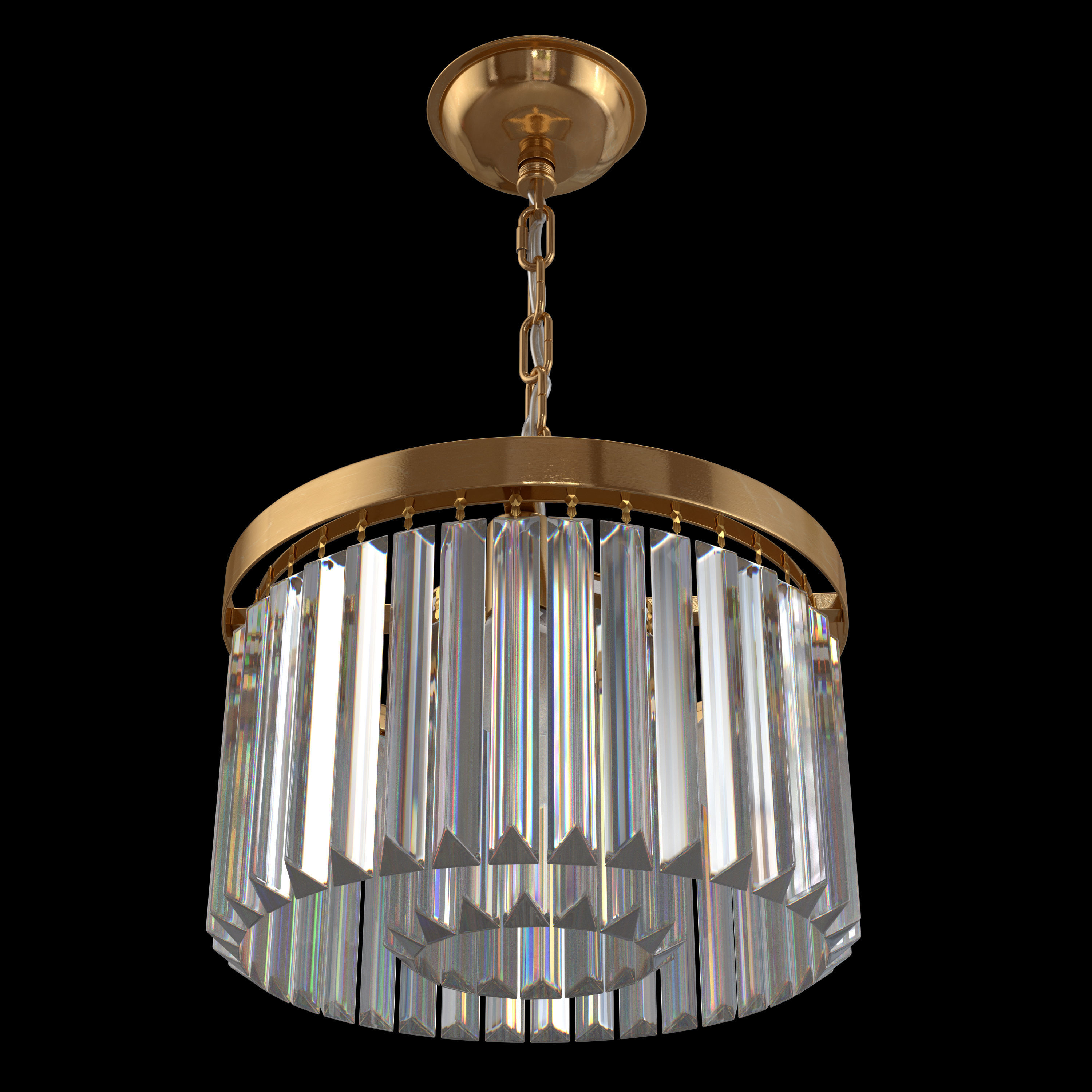 Cuaulans Modern Crystal Chandelier 3D model_2