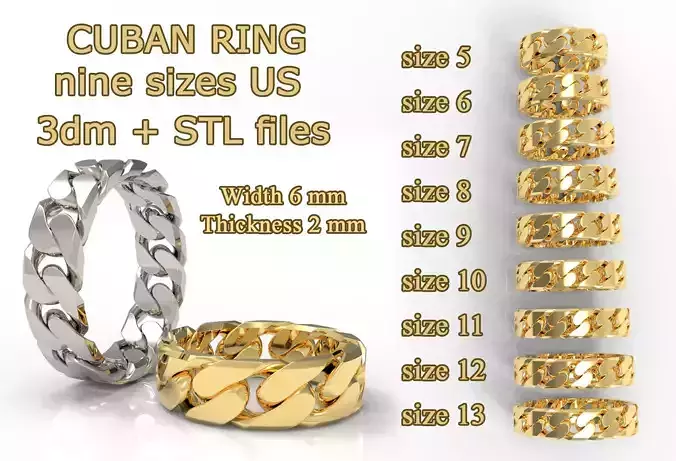 cuban ring all sizes