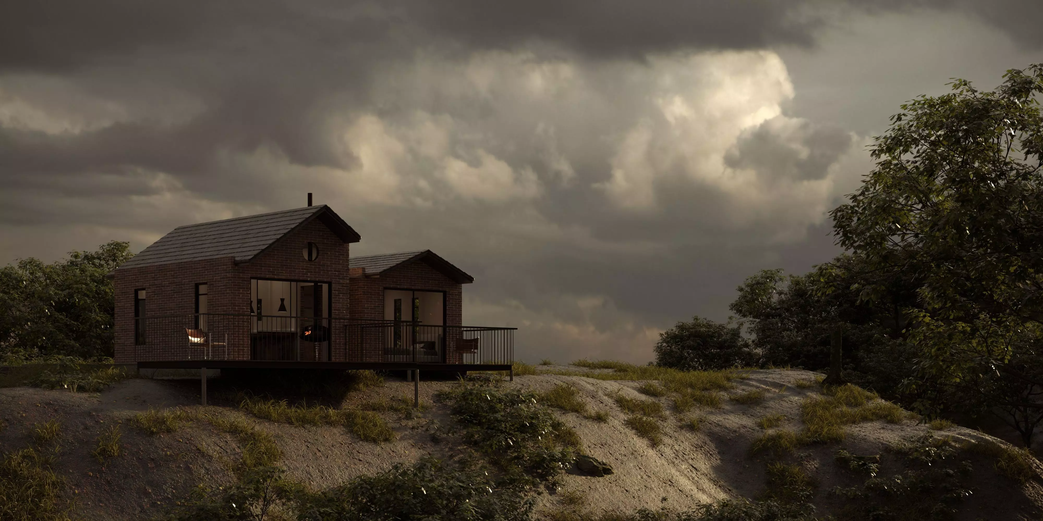 Complete House - El Retiro Cabin 3D model_0
