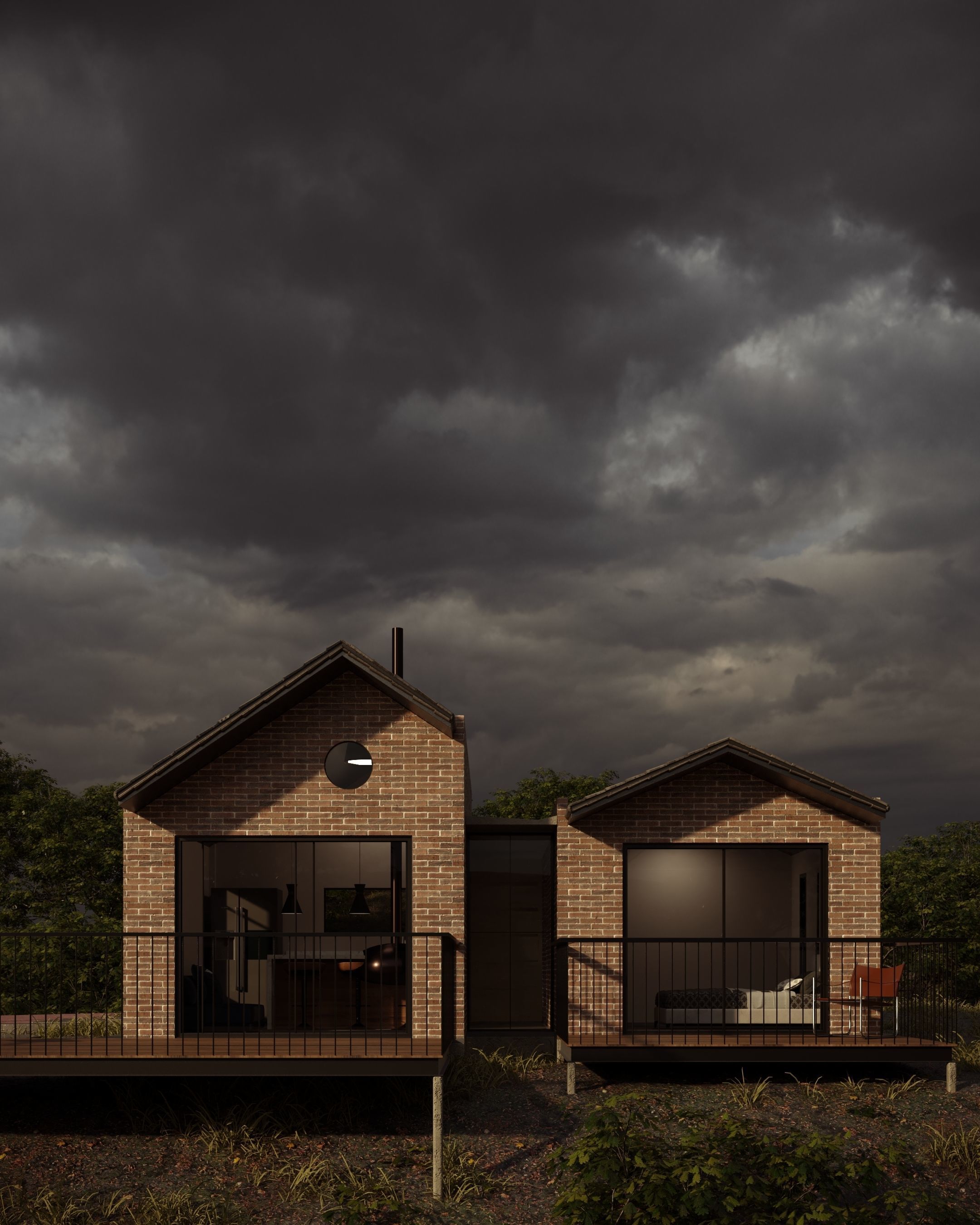 Complete House - El Retiro Cabin 3D model_1