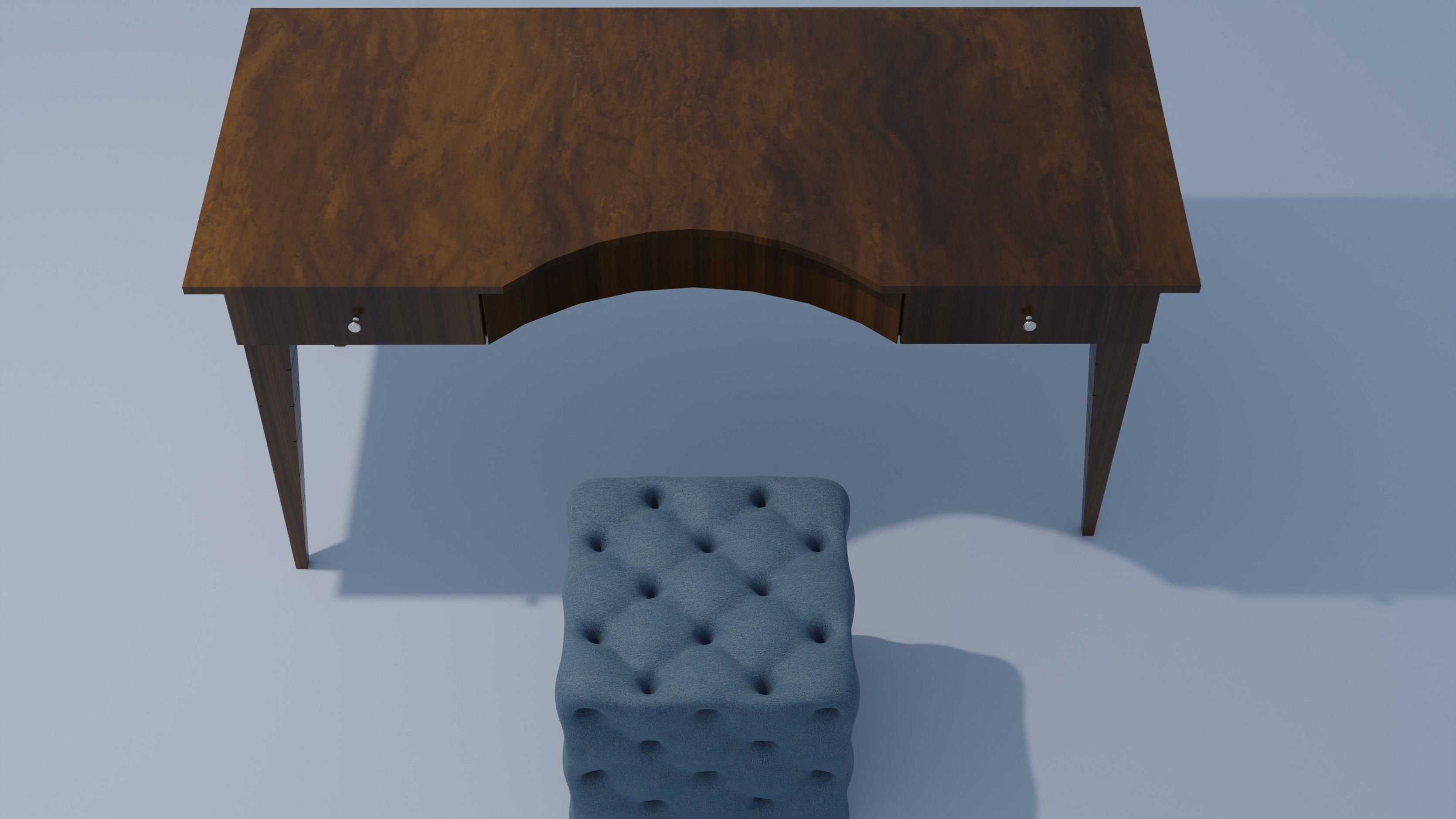 Table and Mini Sofa 3D model_4