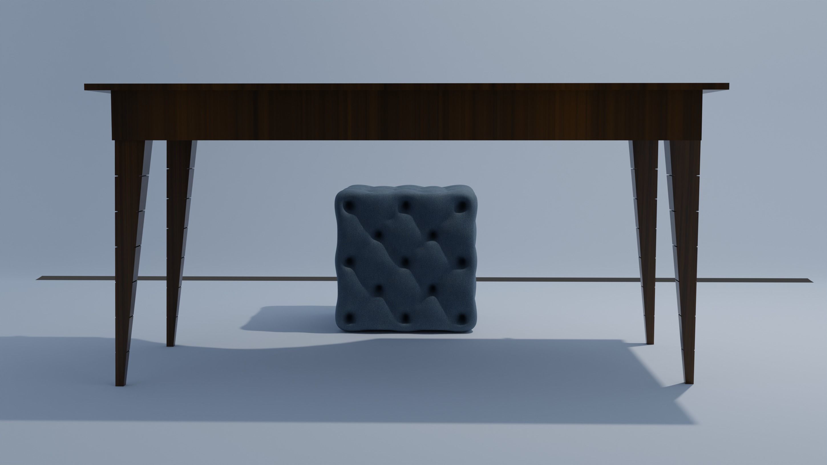 Table and Mini Sofa 3D model_1