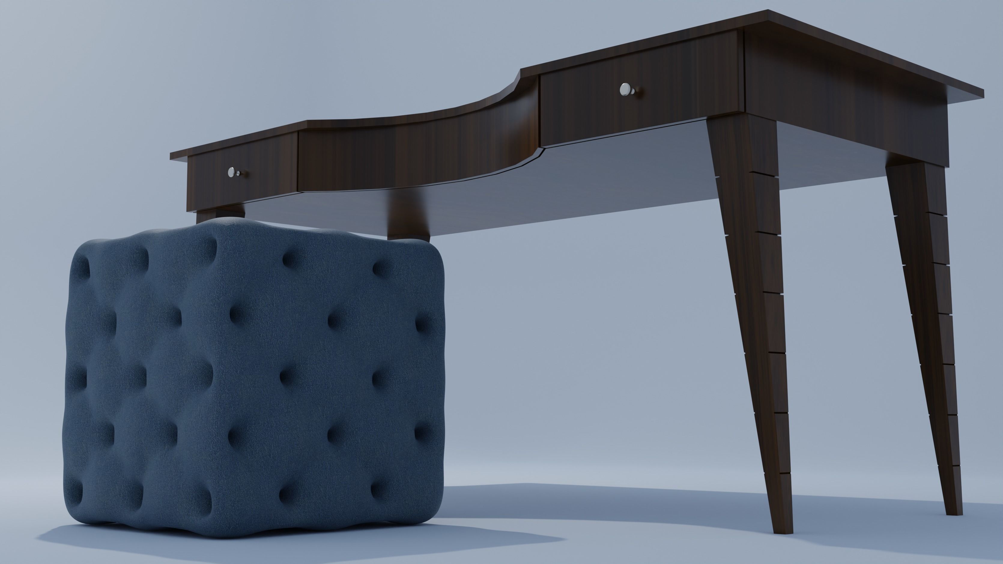 Table and Mini Sofa 3D model_6