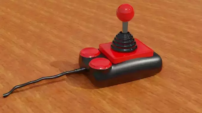 Joystick game controller Low-poly 3D model
