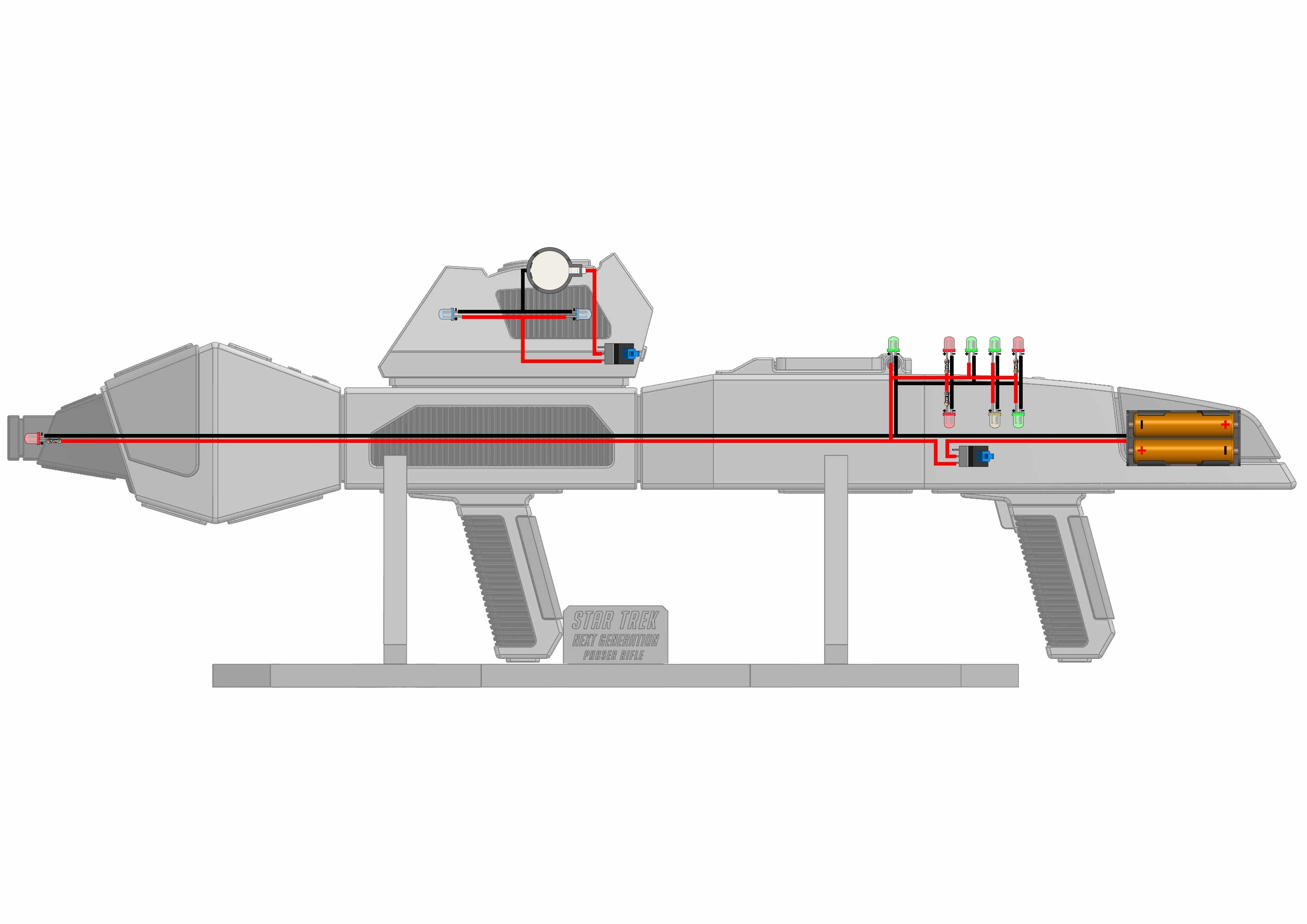 Type 3 Next Gen Phaser - Star Trek - Printable 3d model - STL 3D print model_11