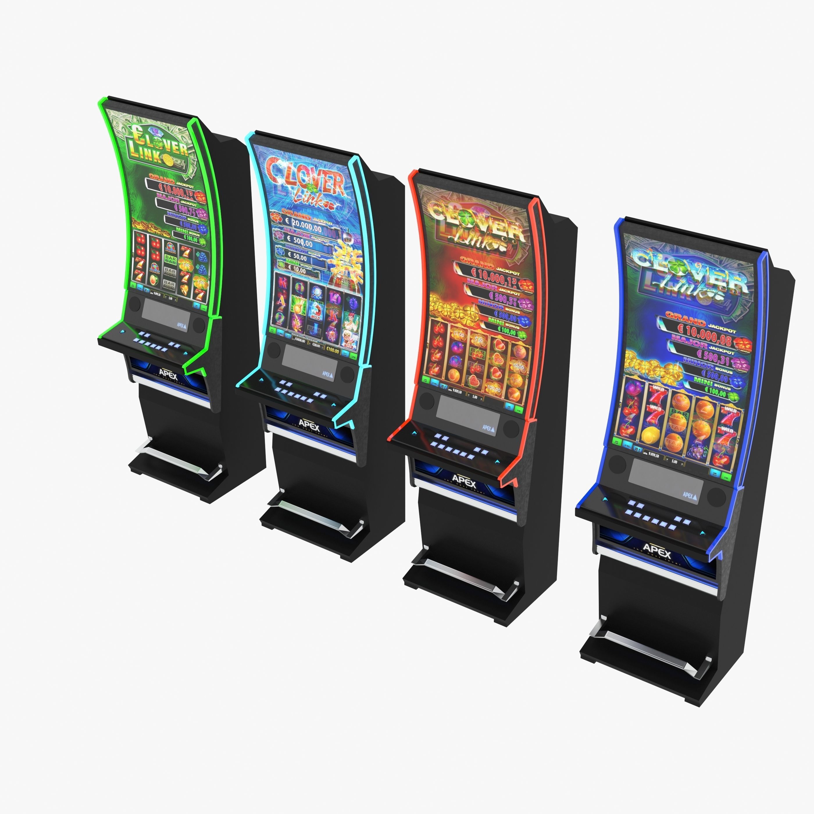 apex clover slot machine 3D model_4