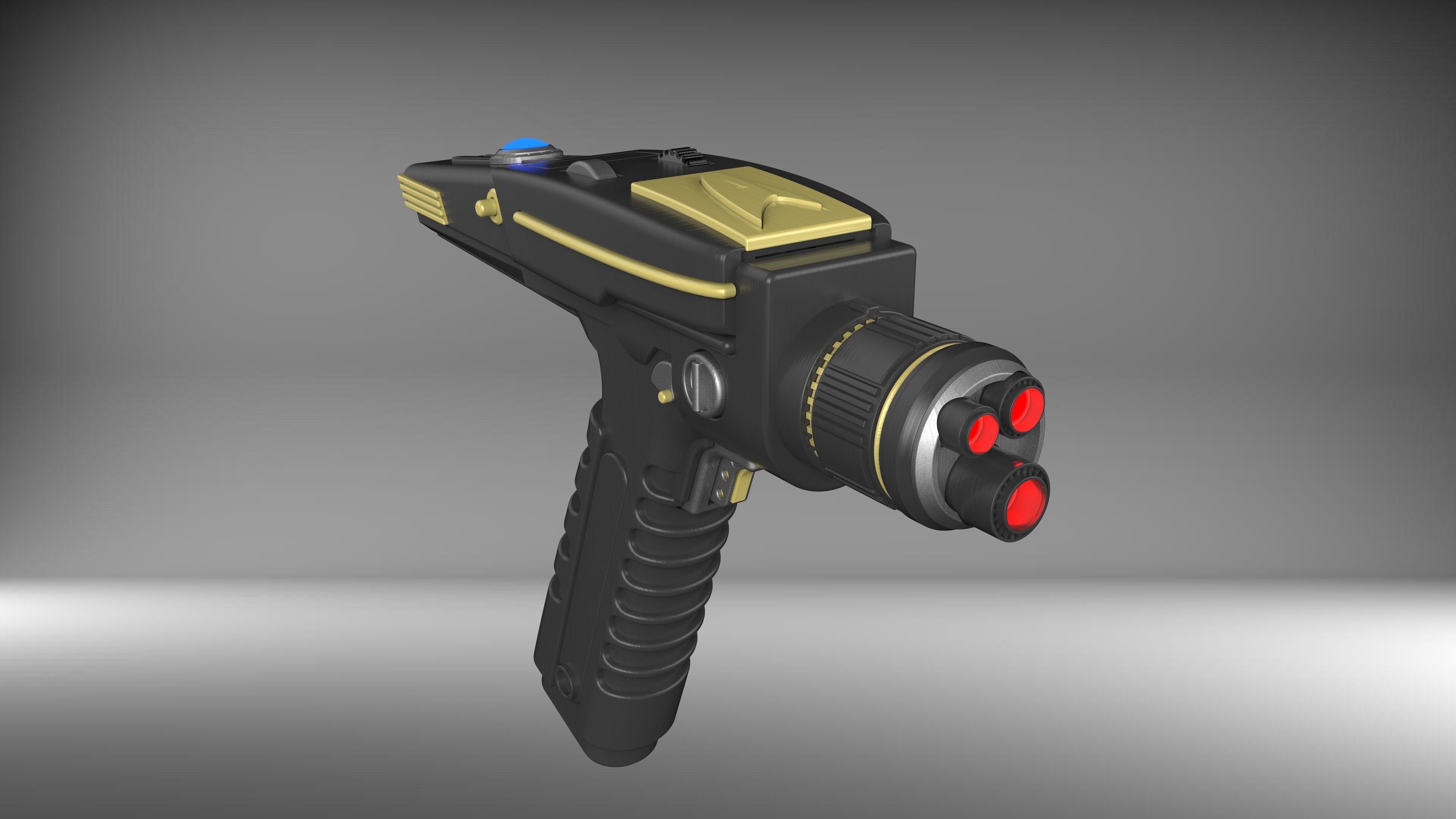Discovery Phaser - Star Trek - Printable 3d model - STL 3D print model_9