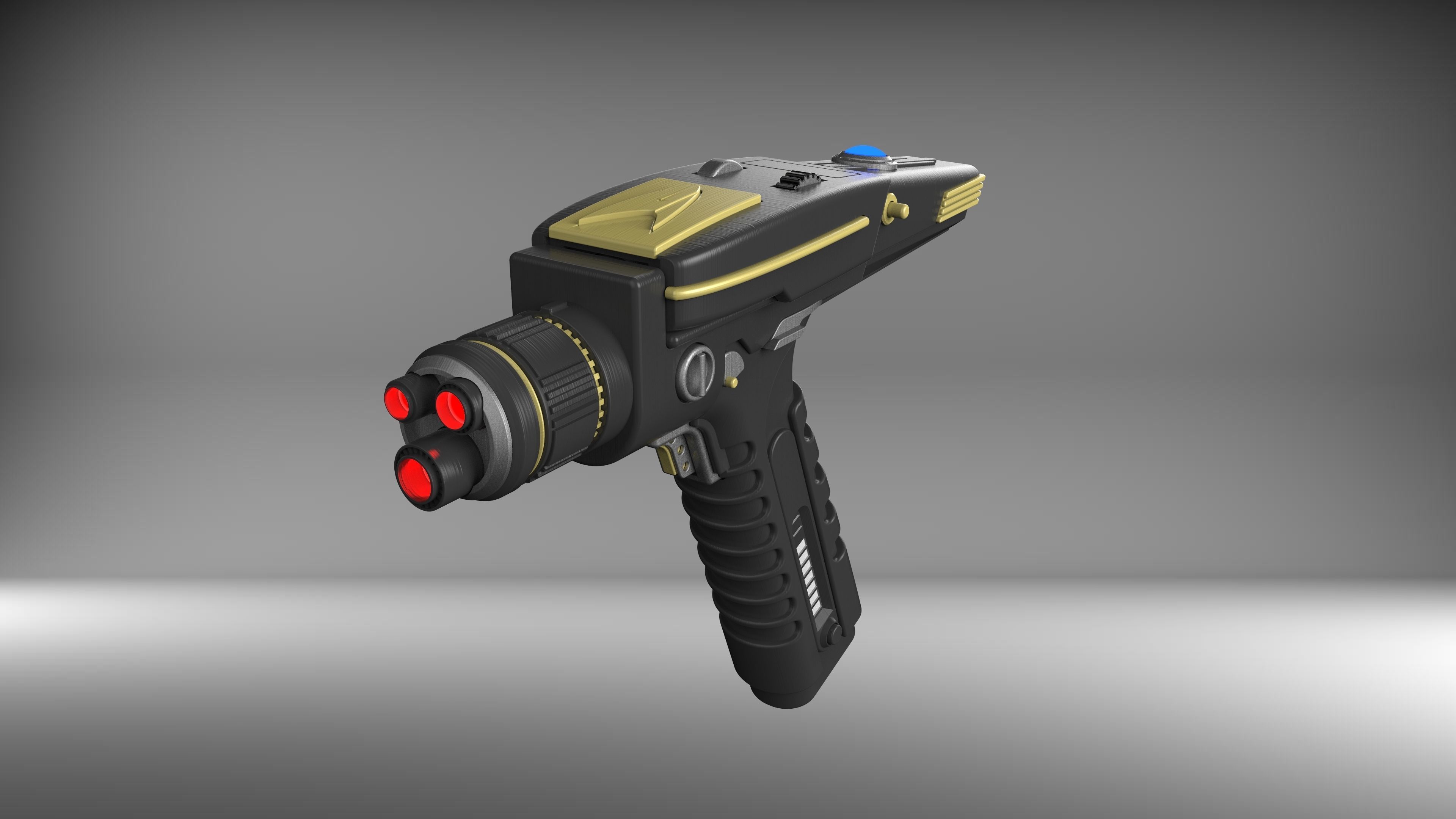Discovery Phaser - Star Trek - Printable 3d model - STL 3D print model_8