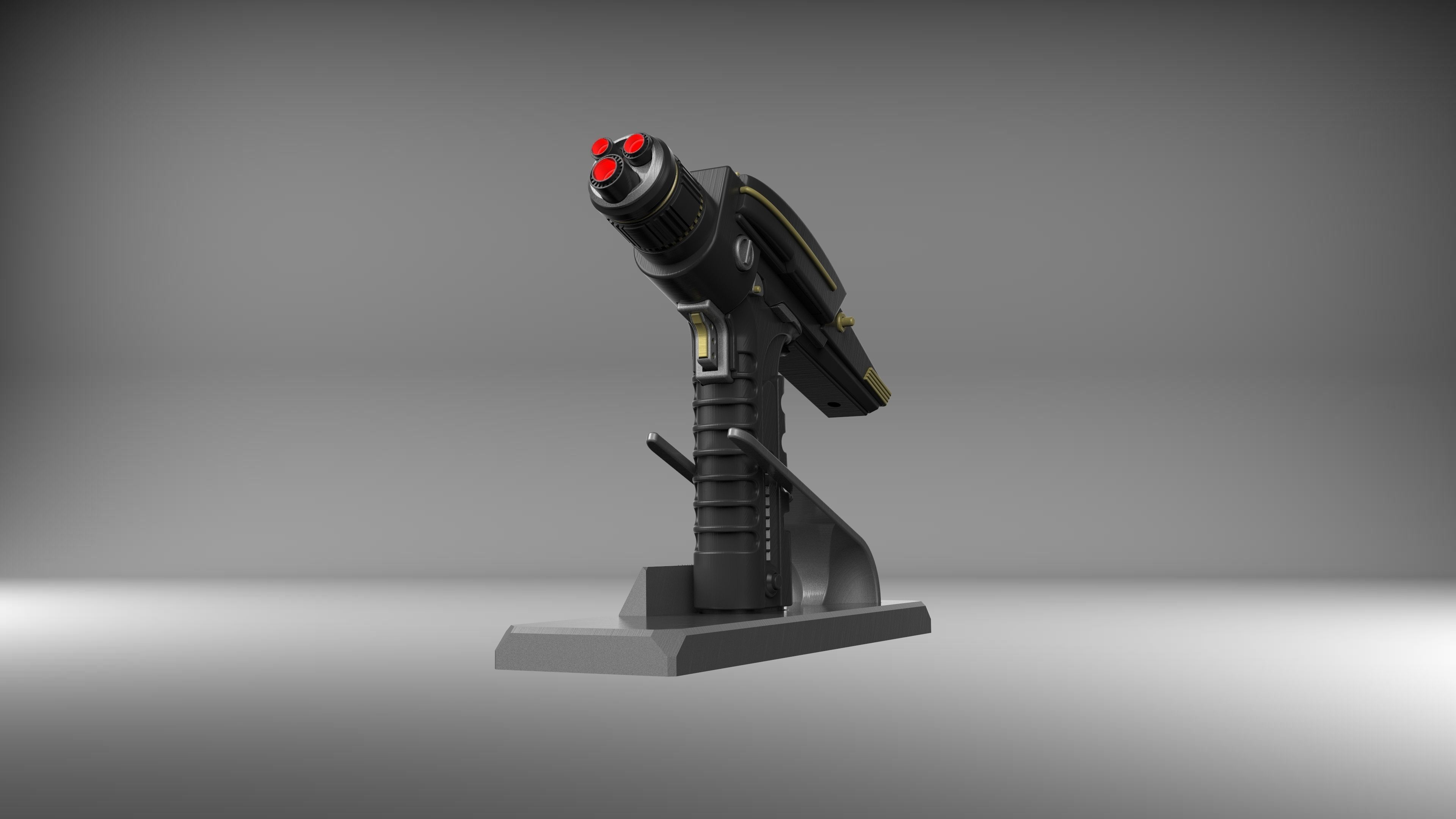 Discovery Phaser - Star Trek - Printable 3d model - STL 3D print model_10
