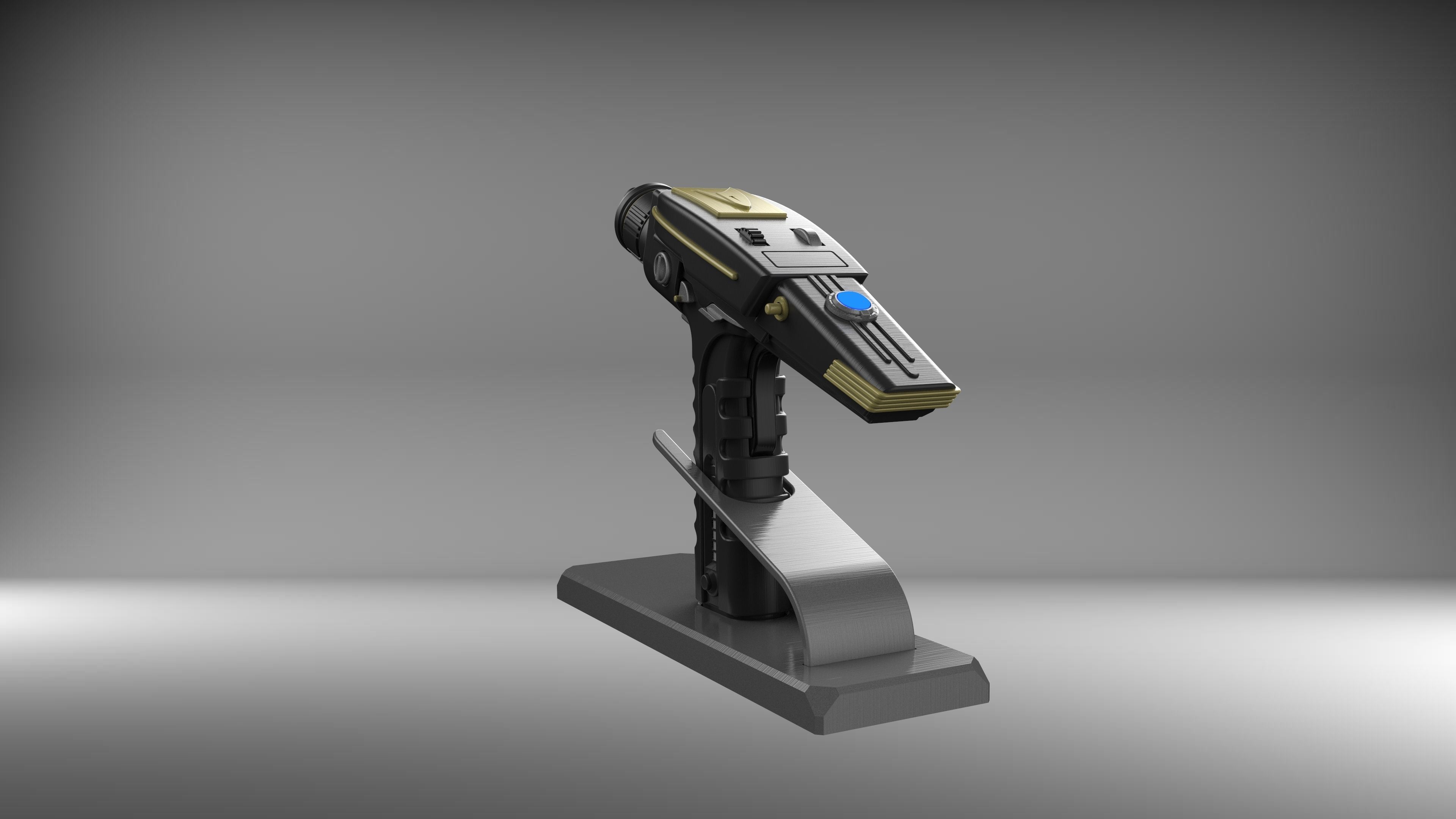 Discovery Phaser - Star Trek - Printable 3d model - STL 3D print model_12