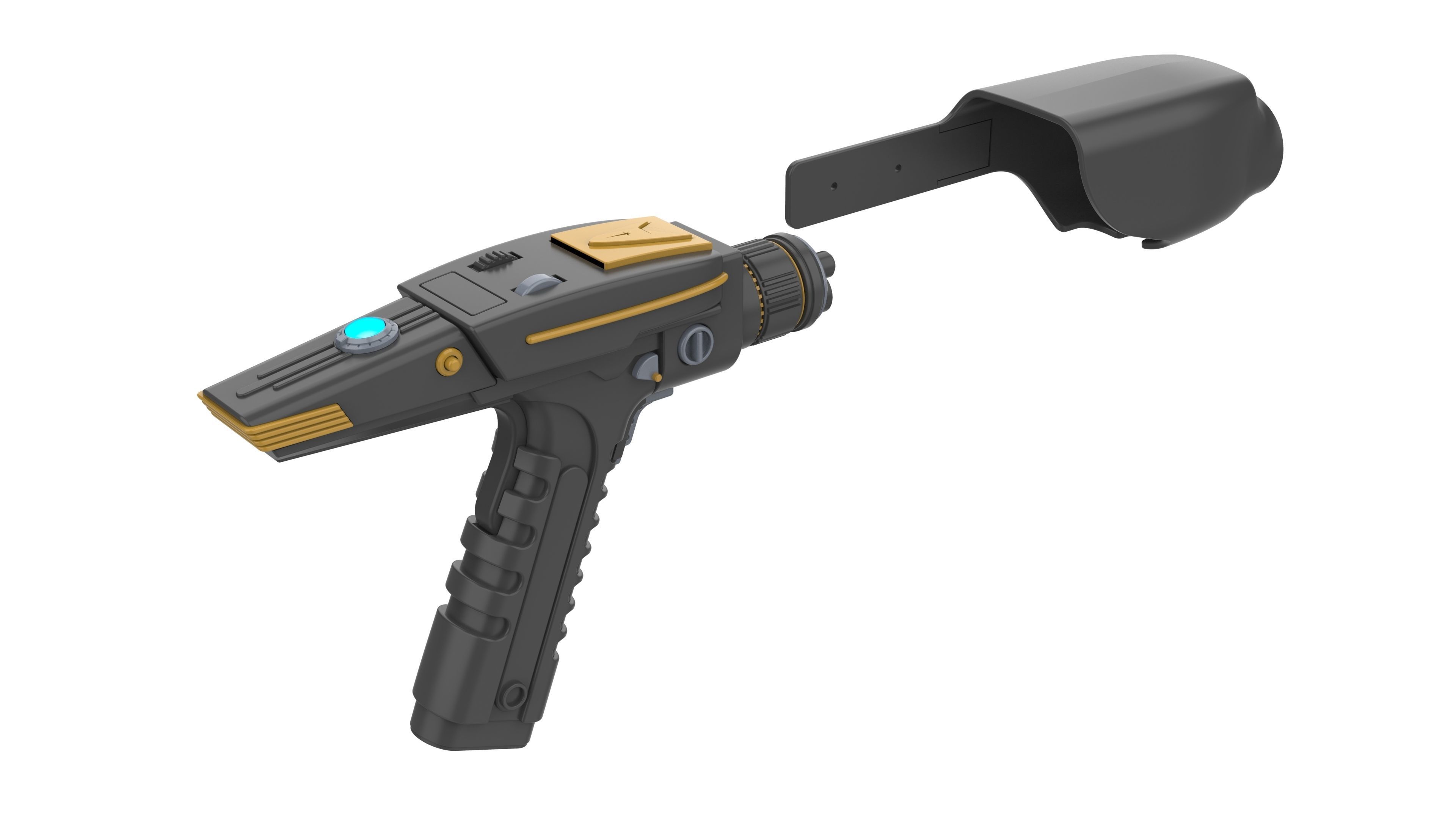 Discovery Phaser - Star Trek - Printable 3d model - STL 3D print model_20