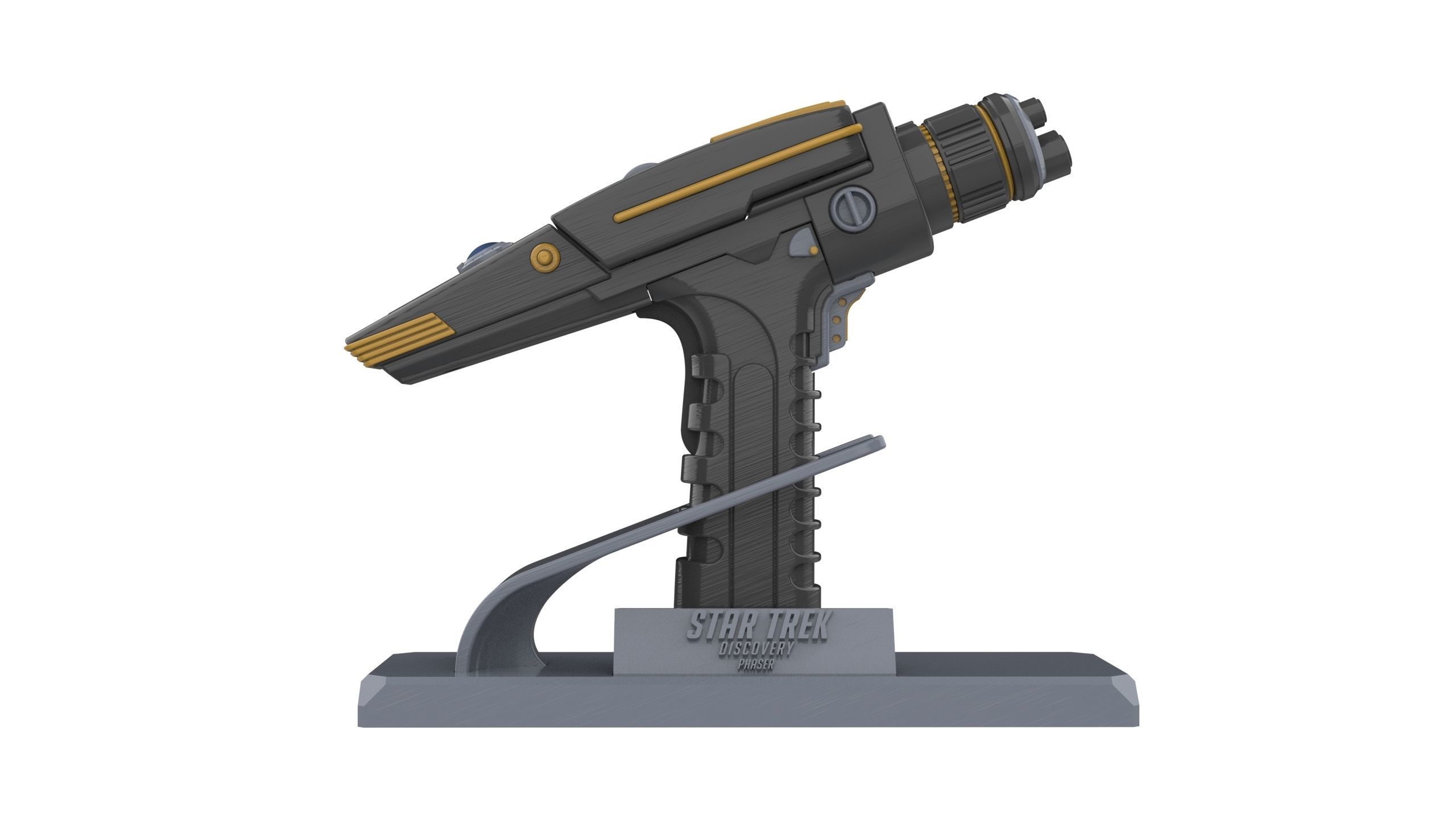 Discovery Phaser - Star Trek - Printable 3d model - STL 3D print model_2