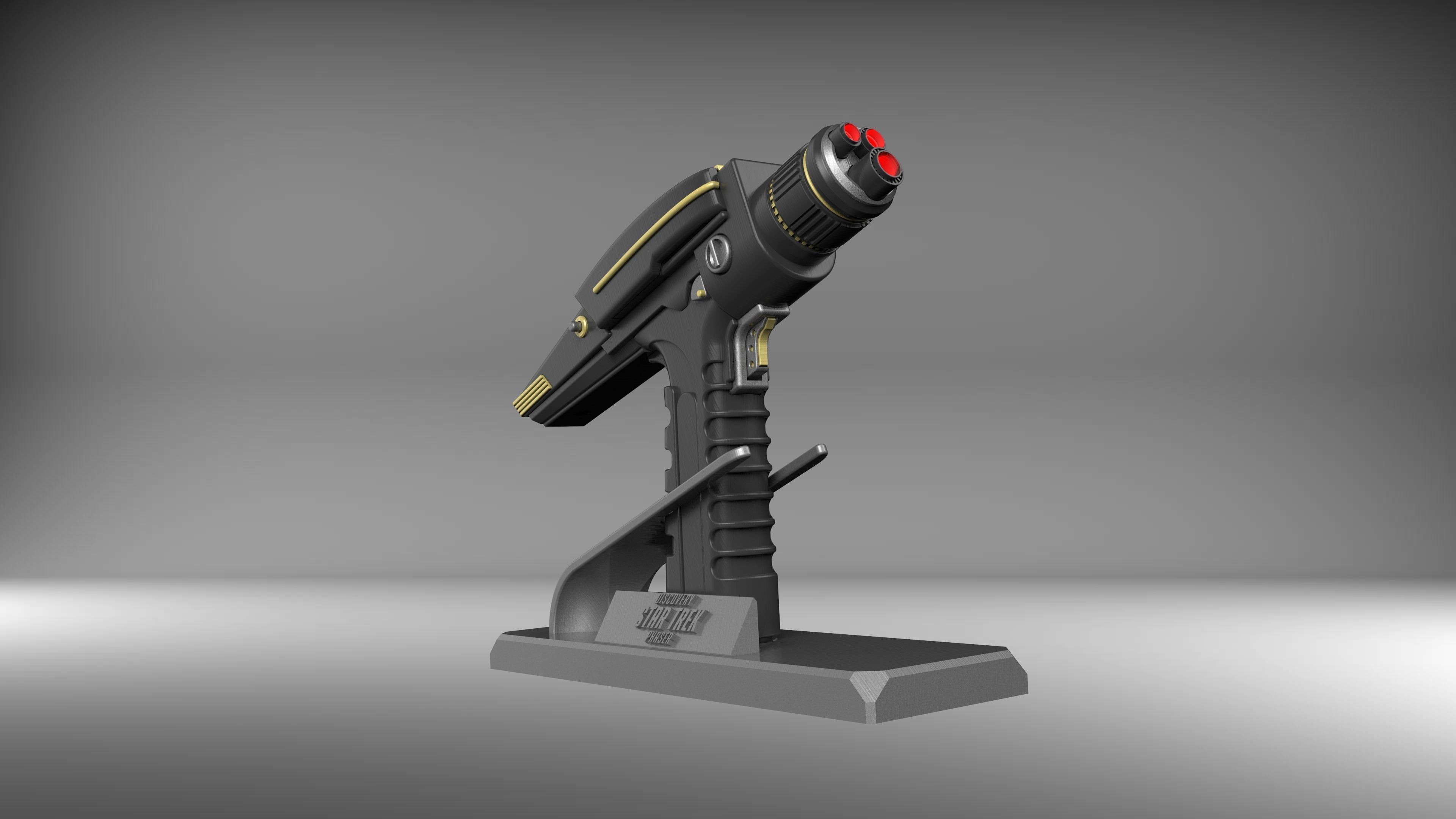 Discovery Phaser - Star Trek - Printable 3d model - STL 3D print model_11