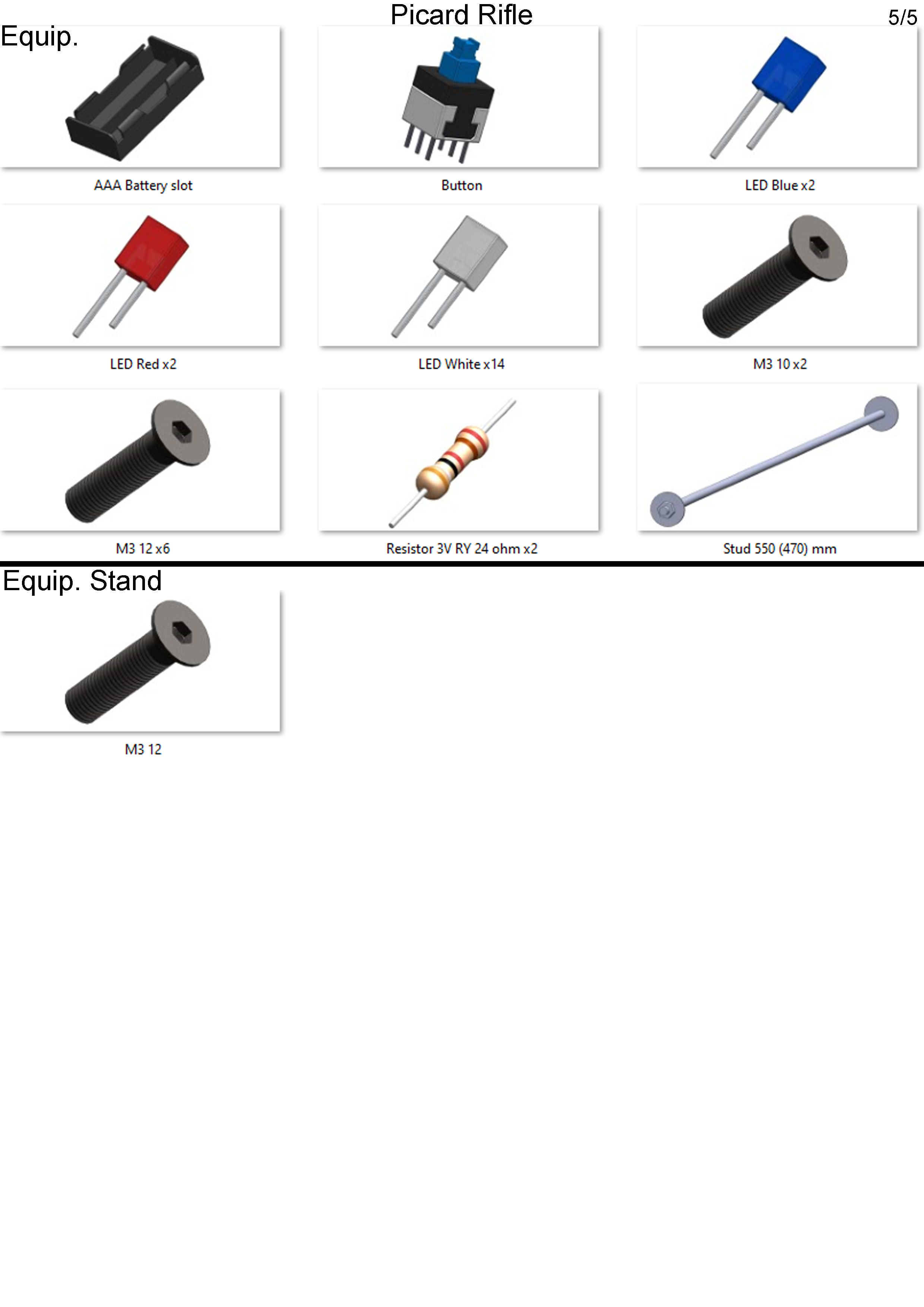 Starfleet Phaser - Star Trek Picard - Printable 3d model - STL 3D print model_11