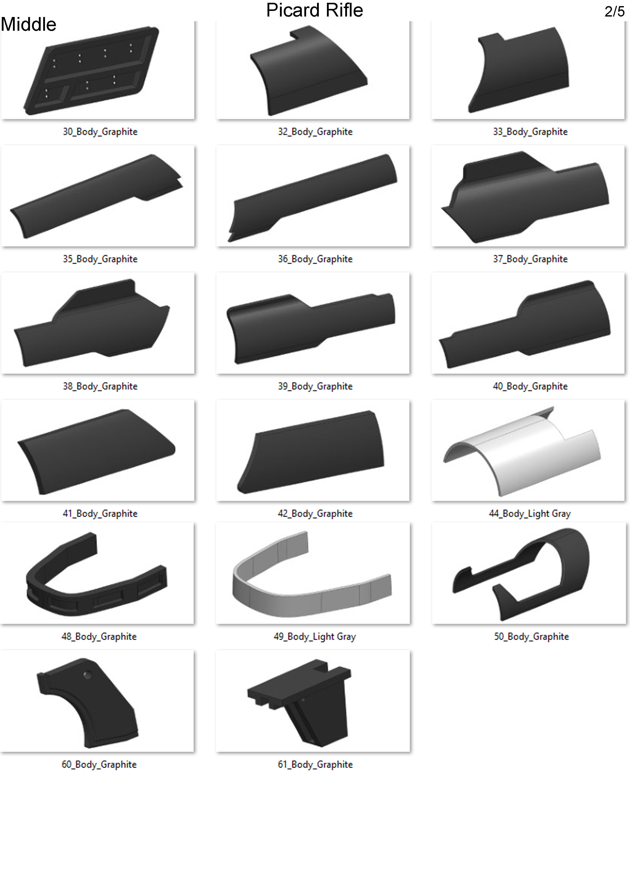 Starfleet Phaser - Star Trek Picard - Printable 3d model - STL 3D print model_8