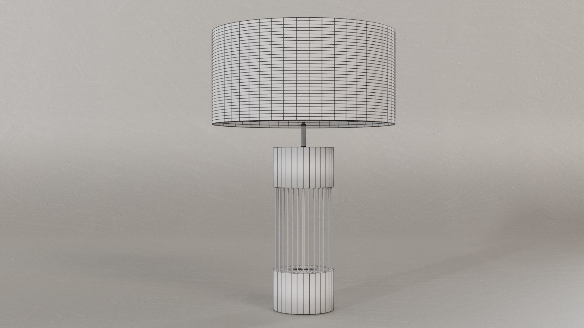 table lamp Low-poly 3D model_2