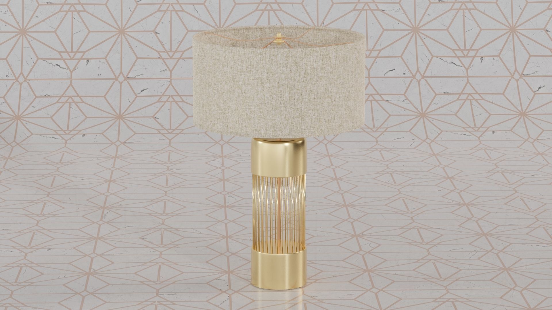 table lamp Low-poly 3D model_1