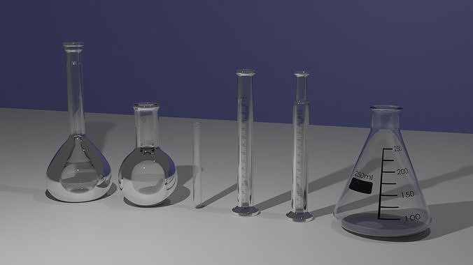 Chemistry Beakers Low-poly 3D model