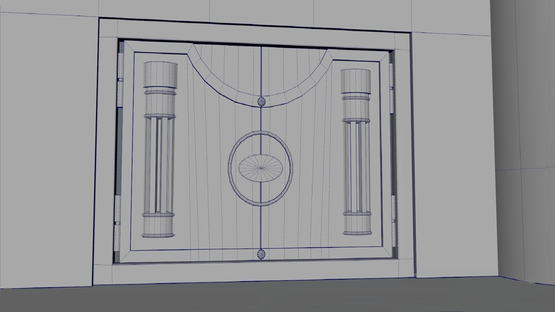 Ancient fortress gate wall tower PBR low-poly 3D model Low-poly 3D model_8