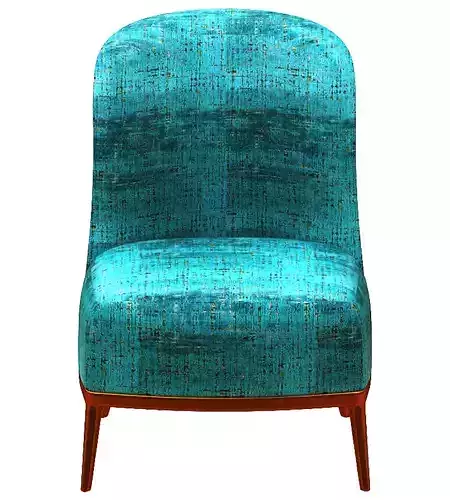 Armchair teal upholstered lounge chair