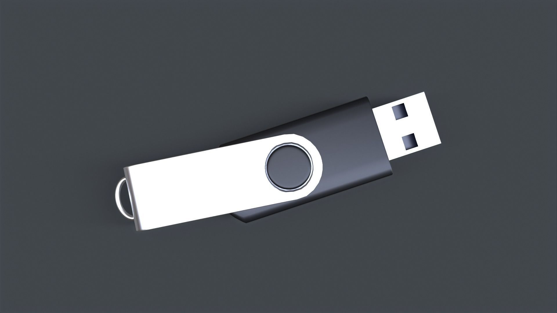 Usb Flash Drive Low-poly 3D model_4