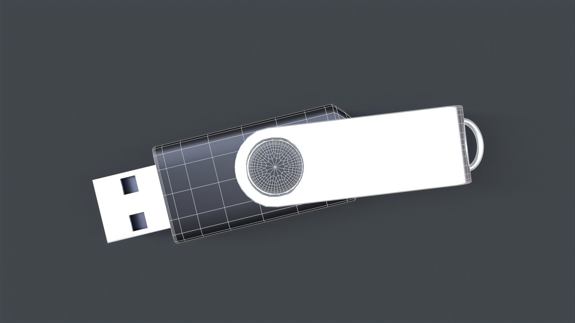 Usb Flash Drive Low-poly 3D model_7