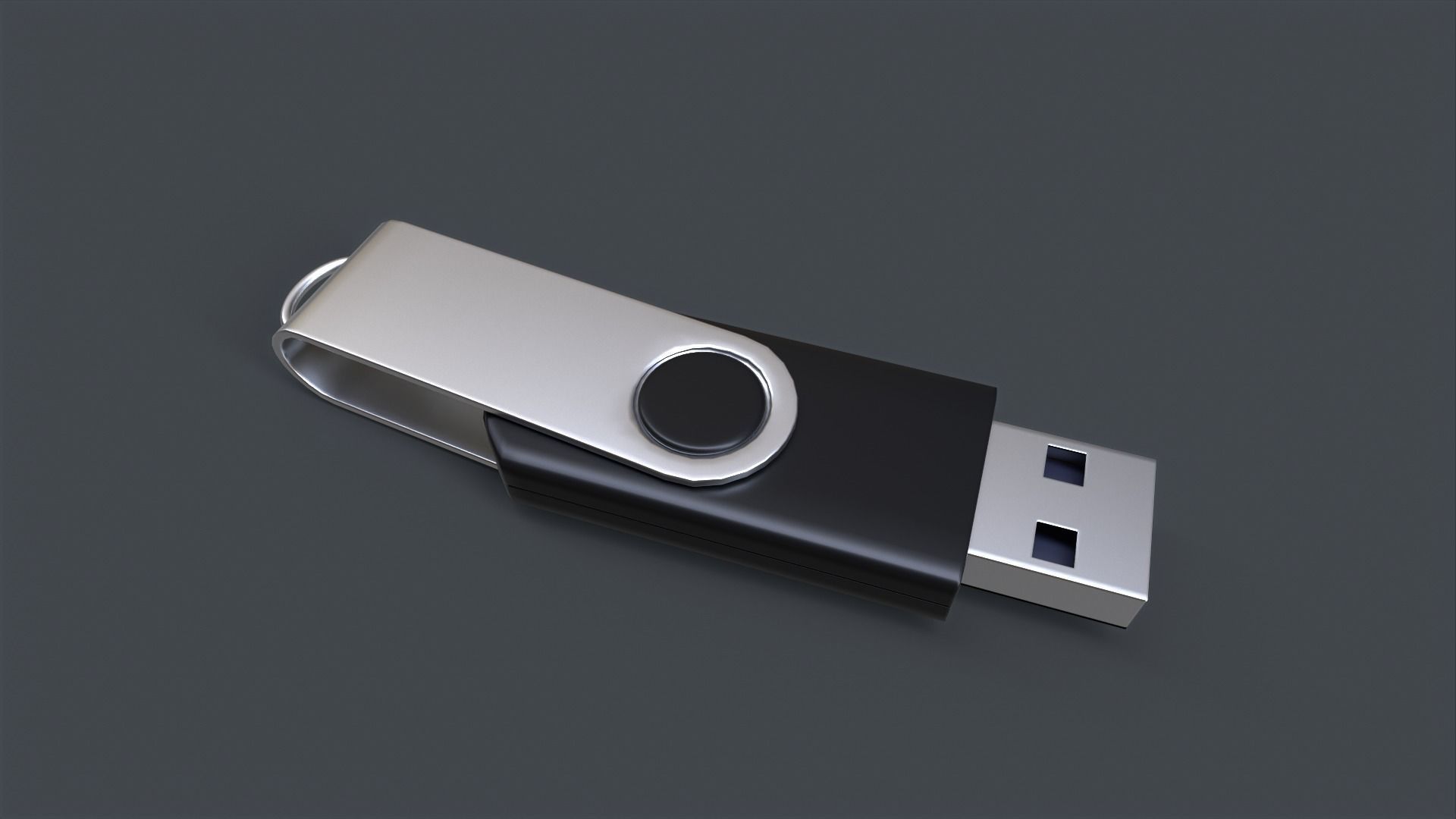 Usb Flash Drive Low-poly 3D model_2