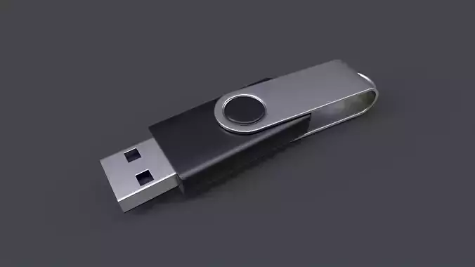 Usb Flash Drive Low-poly 3D model