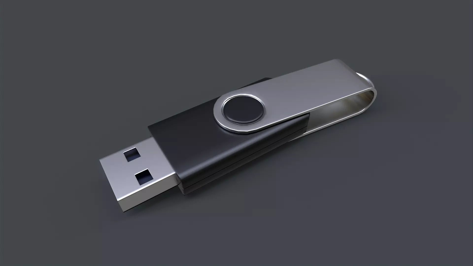 Usb Flash Drive Low-poly 3D model_0