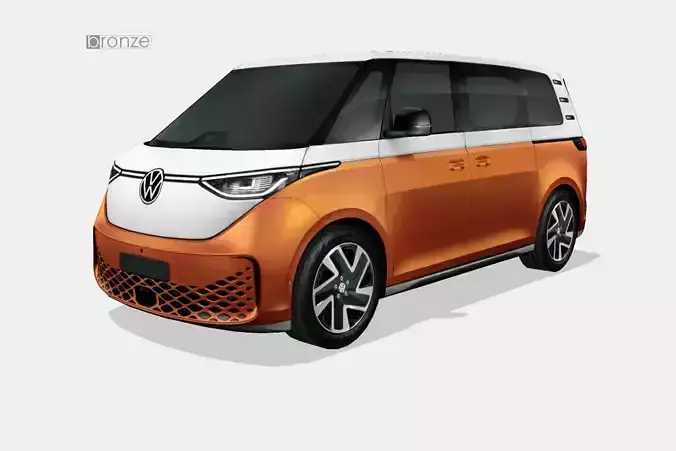 Volkswagen ID Buzz 2023 Low-poly 3D model