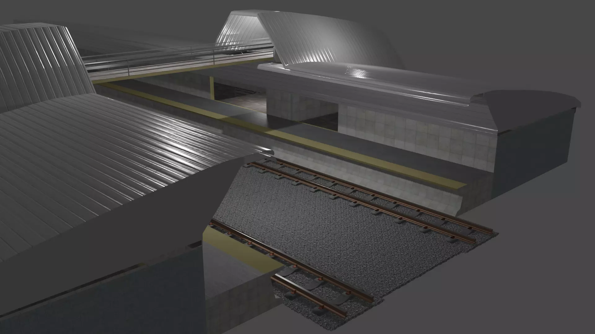 TrainStation - Estacao de Trem 3D model
