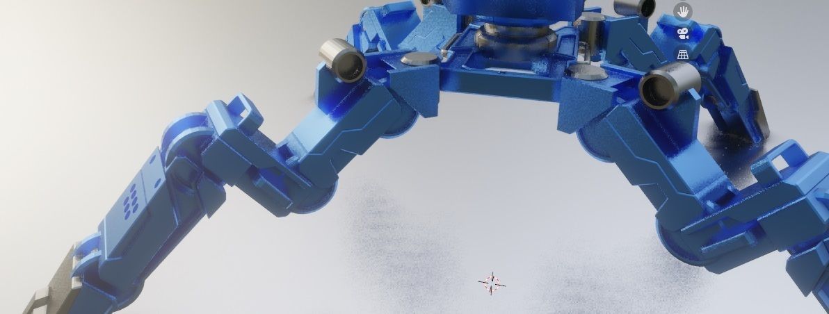 mech robot Low-poly 3D model_17